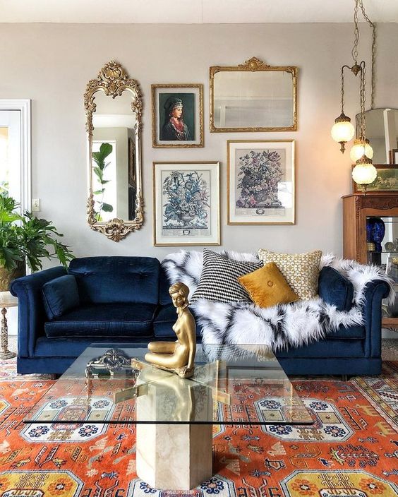 Maximalist Living Rooms patterned rug