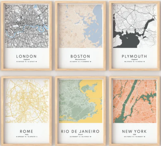 last minute Christmas gifts for him city print