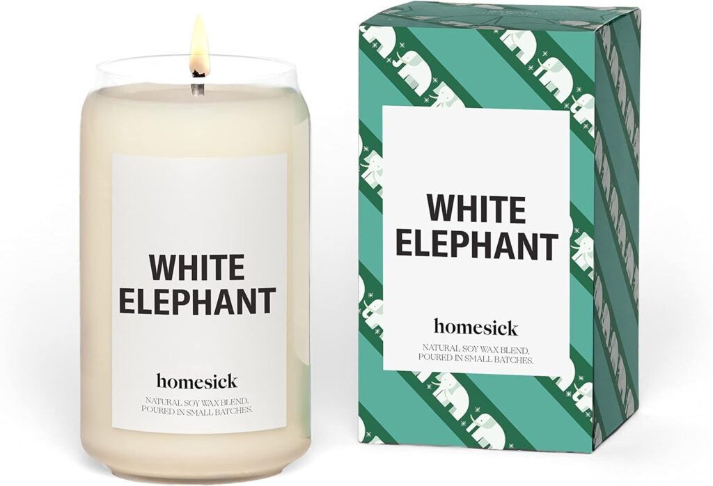 Christmas candles white elephant