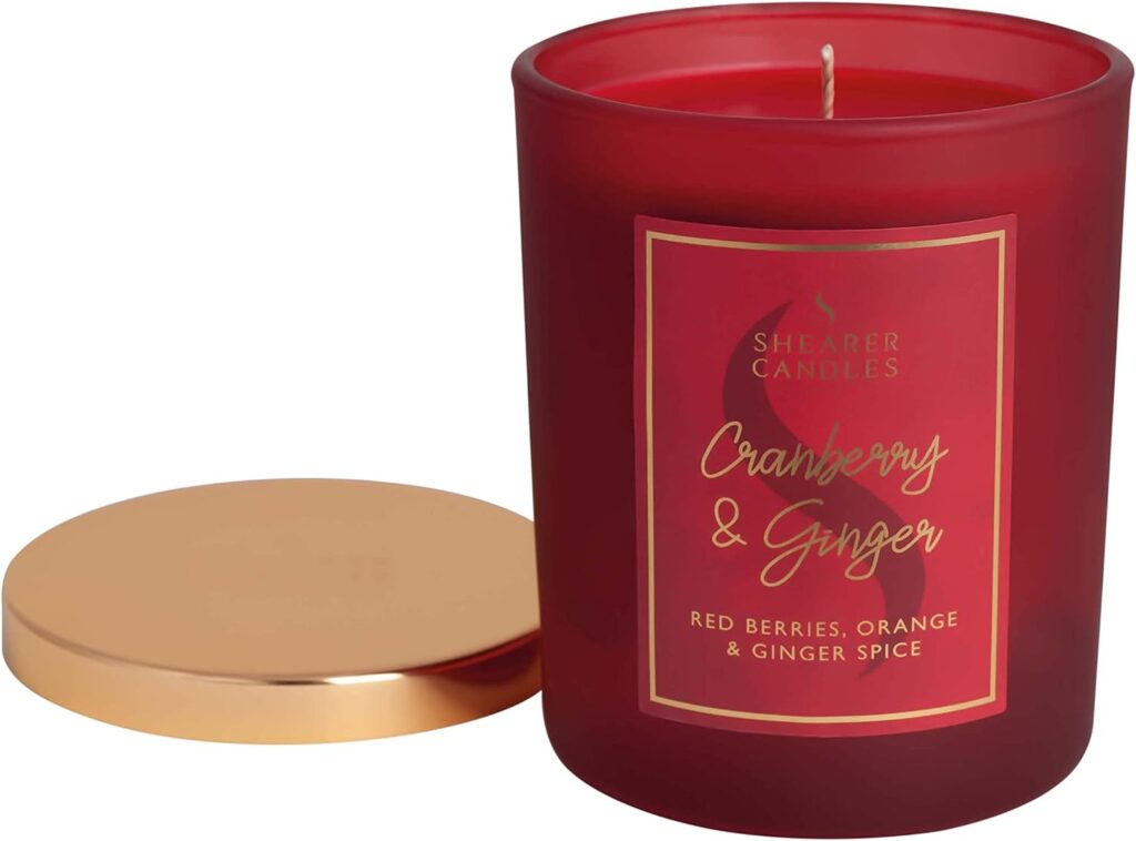 Christmas candles cranberry and ginger