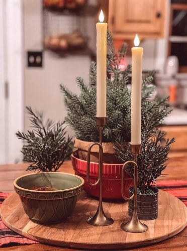 Christmas tray decor statement candlesticks