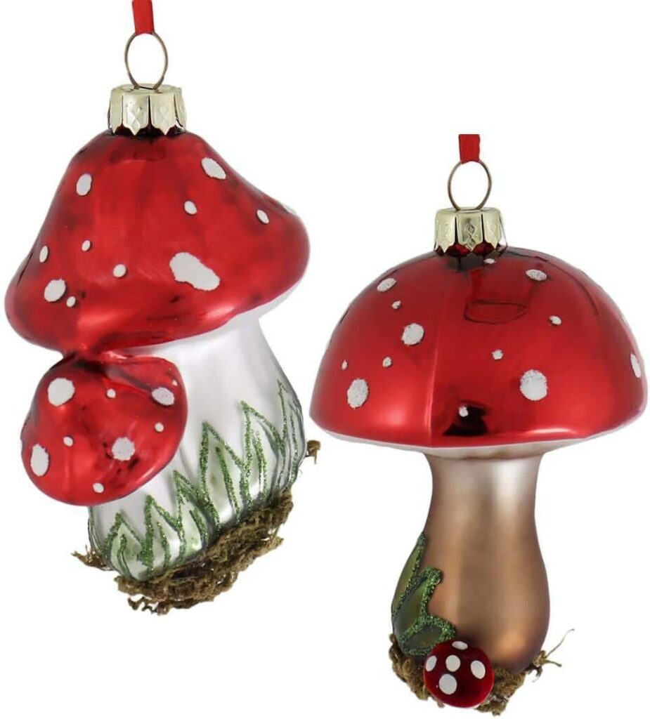 unique Christmas ornaments mushrooms