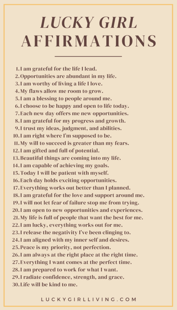 30 affirmations for the new year