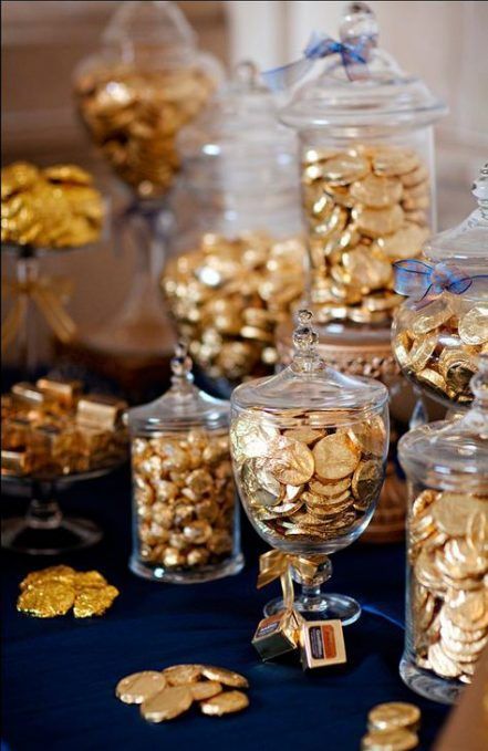 new year's eve centerpieces gold coins
