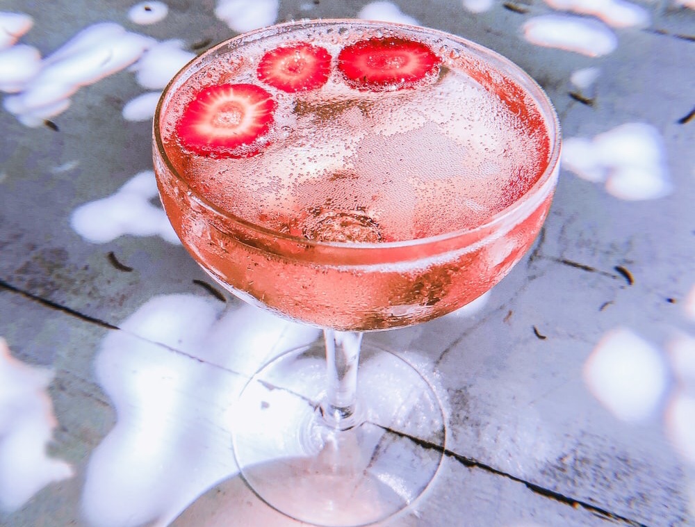 new years eve cocktails strawberry champagne margarita