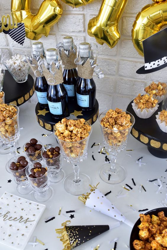 new years eve party ideas snack cups