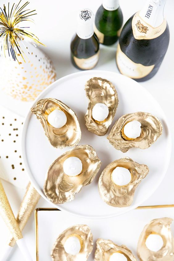 new years eve party ideas truffles in oyster shells
