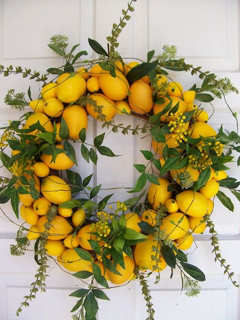 diy easter wreath lemons
