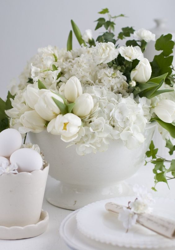 easter decor ideas all white everything