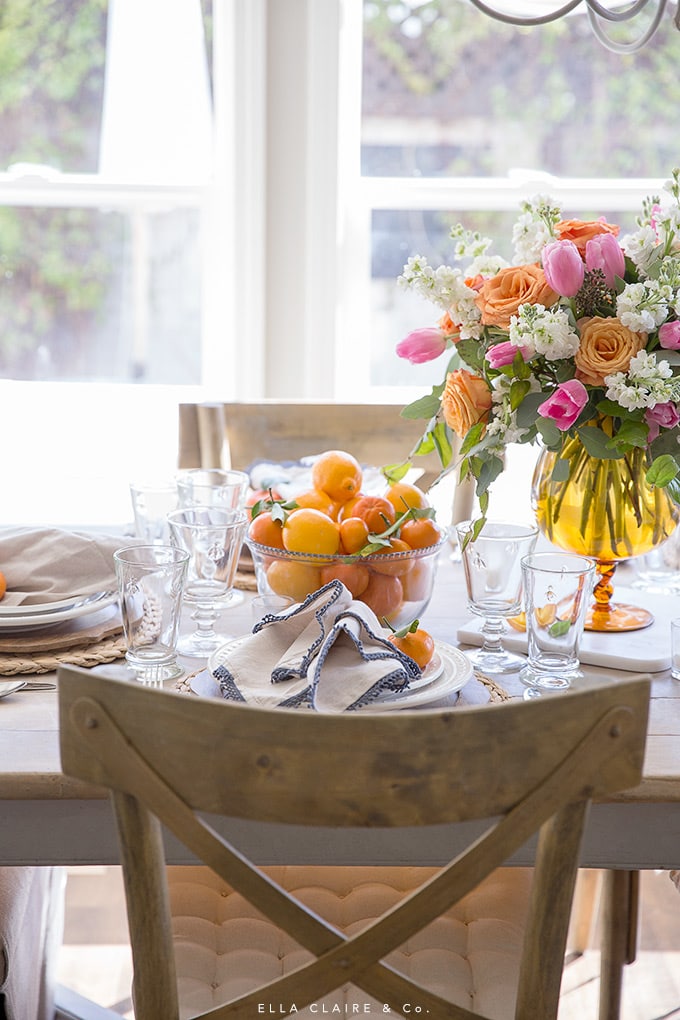 easter decor ideas bright citrus accents