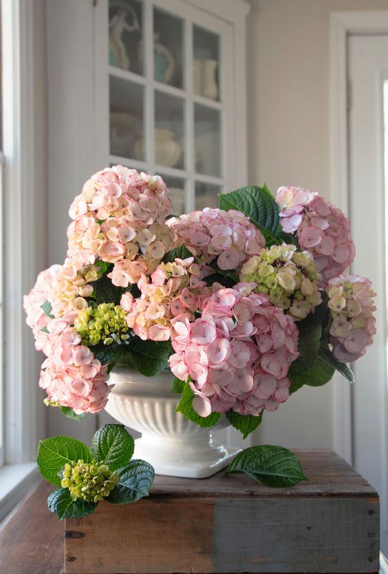 easter flower arrangements hydrangeas