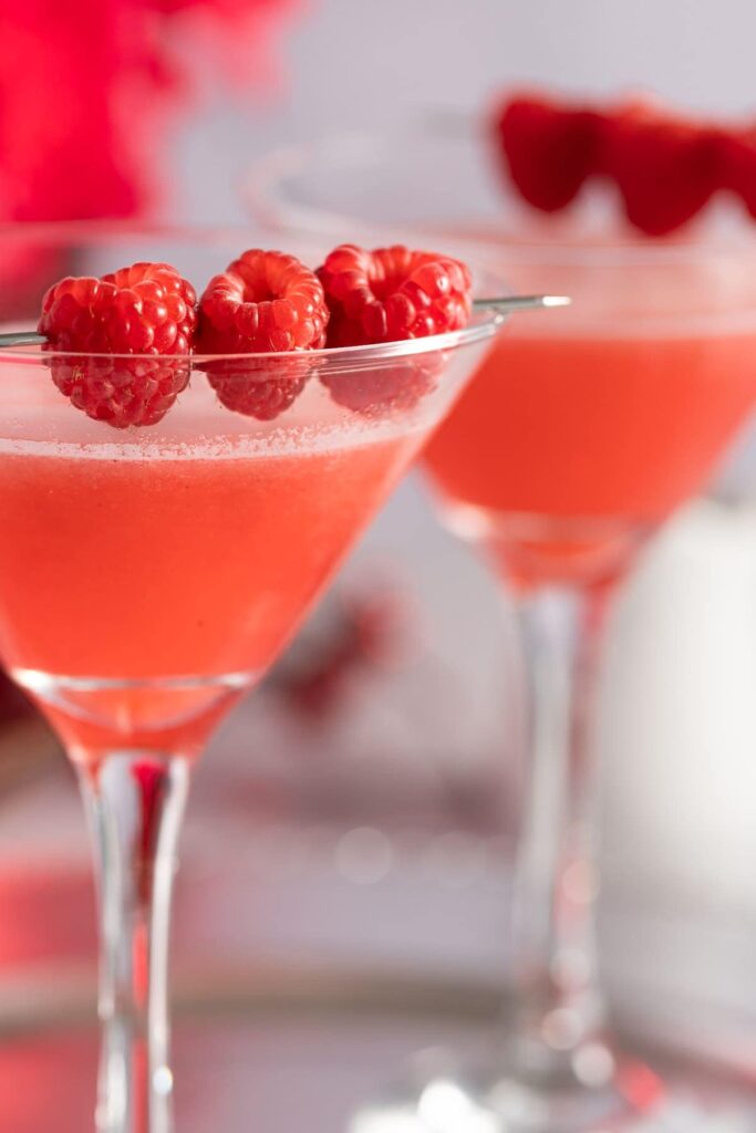Valentine's Day cocktails raspberry martini