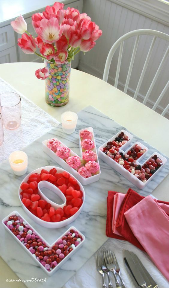 valentine's day decorations LOVE snacks