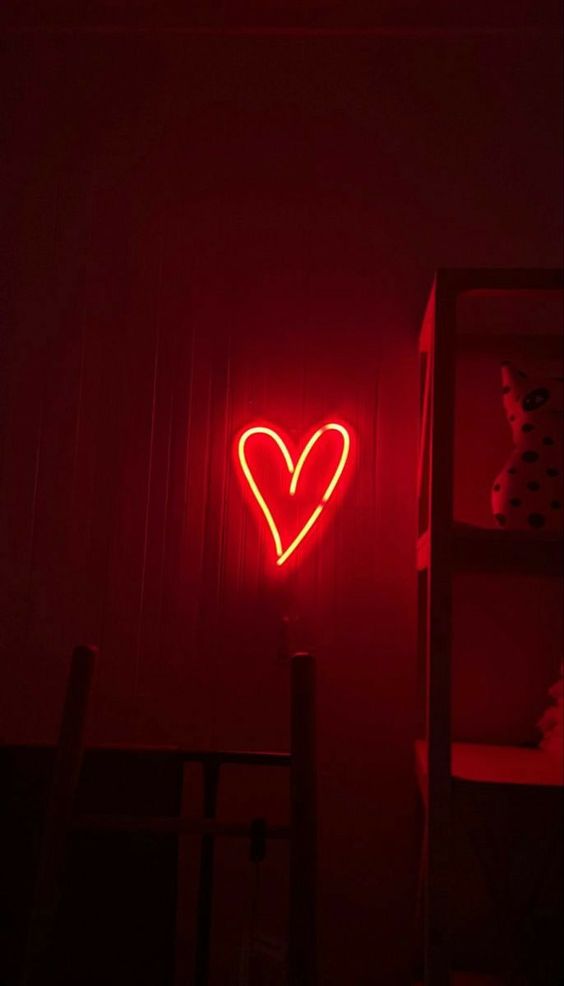 valentine's wallpaper neon heart