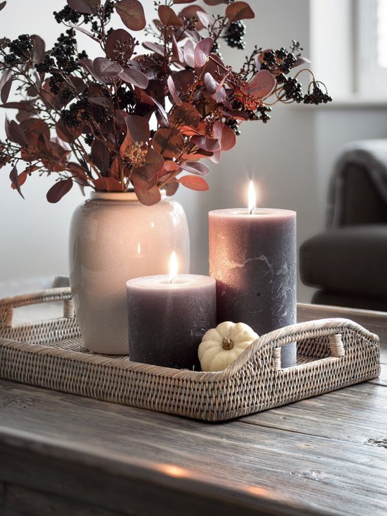 fall coffee table decor