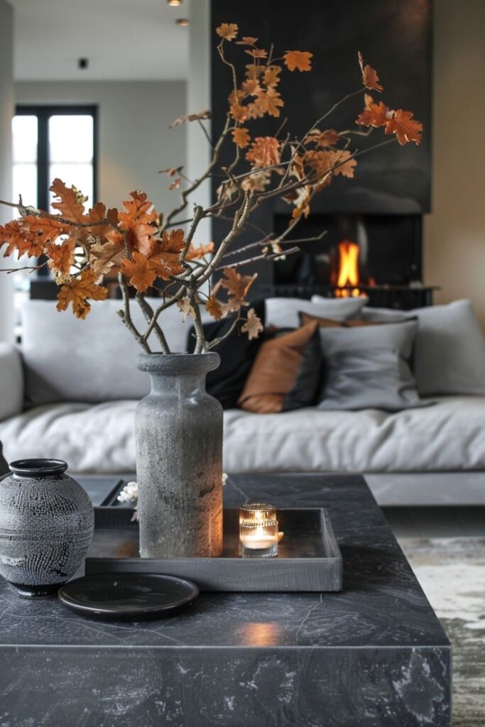 fall coffee table decor