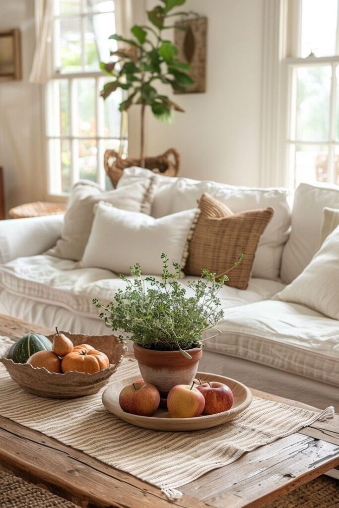 fall coffee table decor