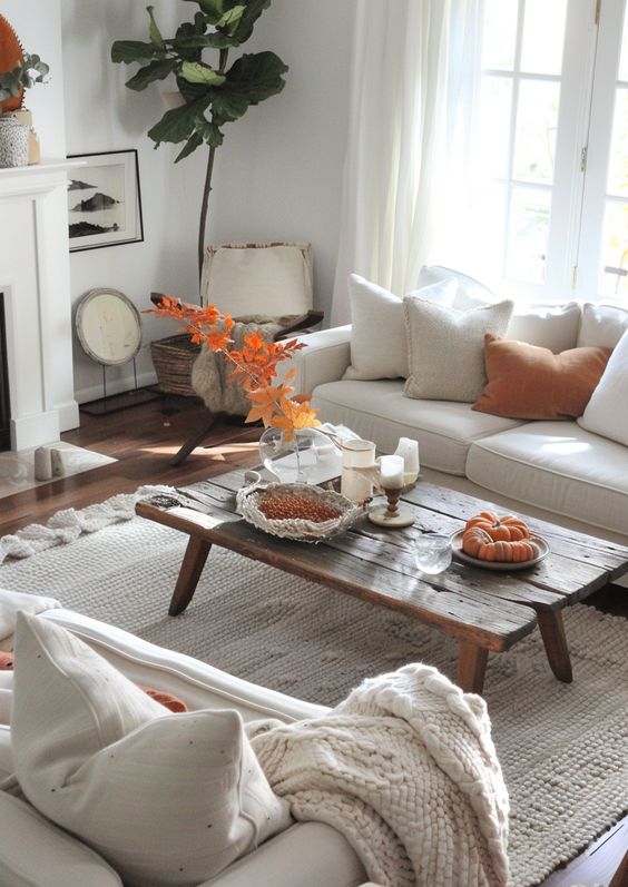 fall coffee table decor